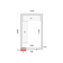 TEFCOLD CRNF1524 Policový regálový modul sada 
